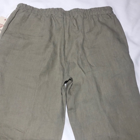 New Guess Marciano Trista Linen Wide Leg palazzo Pants Taupe S - Picture 6 of 8